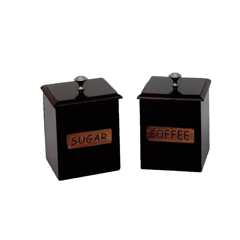 Βάζα για Καφέ-Ζάχαρη Ξύλινα