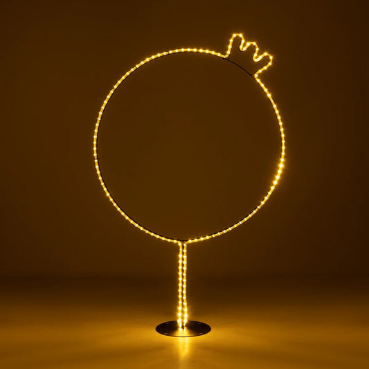 XMAS-CROWN-BIG Χριστουγεννιάτικο Διακοσμητικό Φωτιστικό LED 27.3W 1092lm 360° AC 220-240V Αδιάβροχο IP65 Θερμό Λευκό 2700K - Μαύρο & Διάφανο - Μ88 x Π25 x Υ136