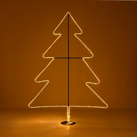 XMAS-TREE-BIG Χριστουγεννιάτικο Διακοσμητικό Φωτιστικό LED 27.3W 1092lm 360° AC 220-240V Αδιάβροχο IP65 Θερμό Λευκό 2700K - Μαύρο & Διάφανο - Μ134 x Π25 x Υ188