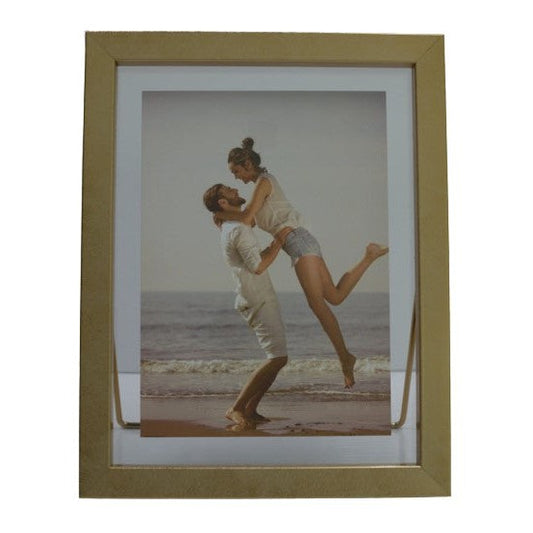 Κορνίζα Γυάλινη με Χρυσό Μεταλλικό Πλαίσιο 13x18εκ