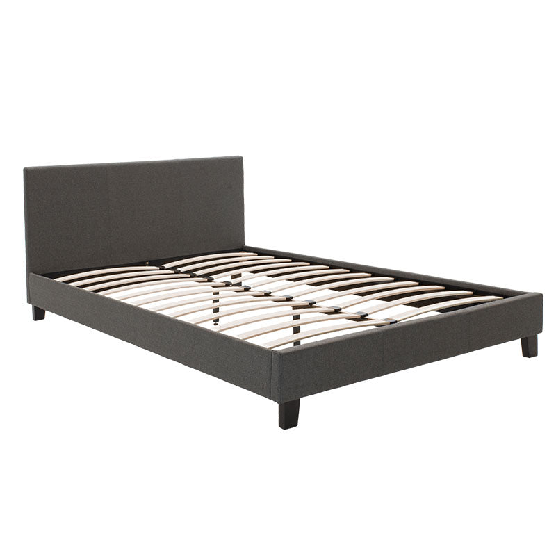 Κρεβάτι Nevil Διπλό 150X200 Με Ύφασμα Χρώμα Ανθρακί