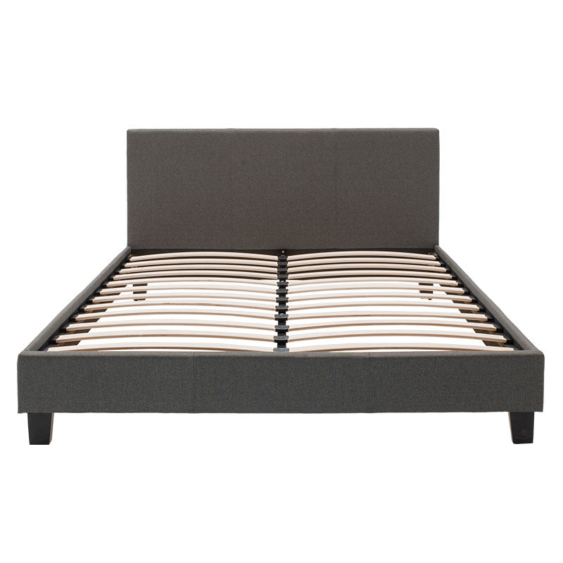 Κρεβάτι Nevil Διπλό 150X200 Με Ύφασμα Χρώμα Ανθρακί