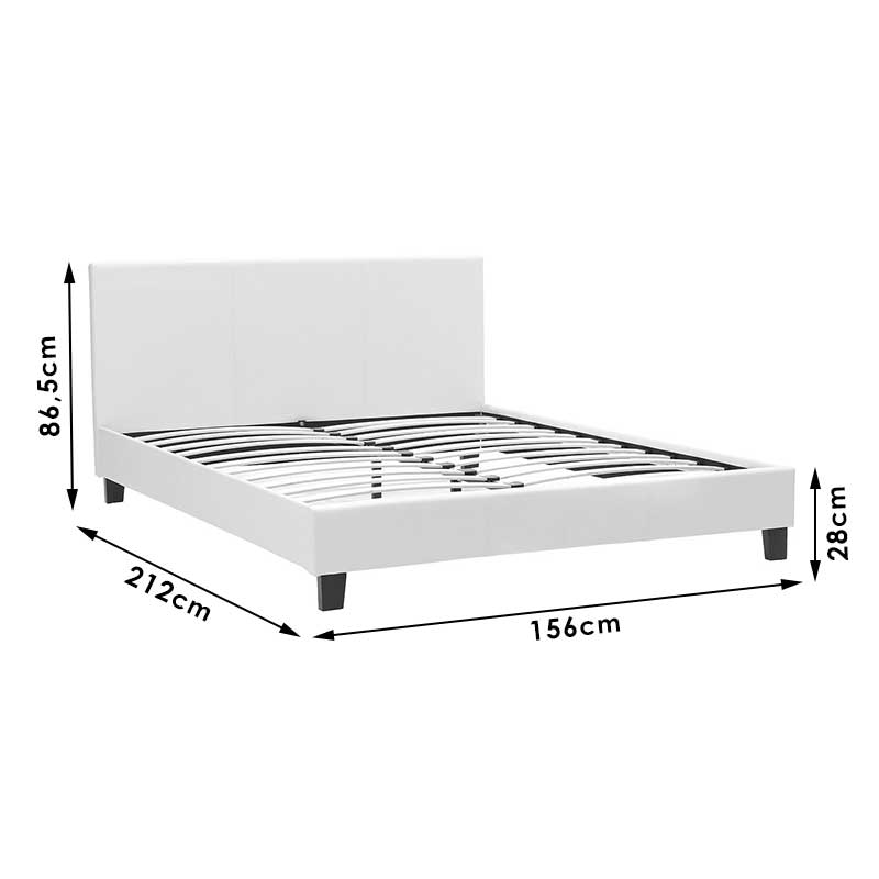 Κρεβάτι Nevil Διπλό 150x200 με Ύφασμα Χρώμα Ανθρακί