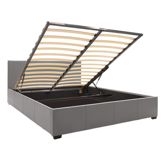 Κρεβάτι Norse Διπλό PU Γκρι Ματ με Αποθηκευτικό Χώρο 160x200