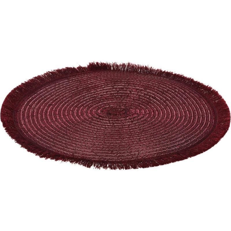 Σουπλά Στρογγυλό Βαμβακερό Κόκκινο 35x35x1