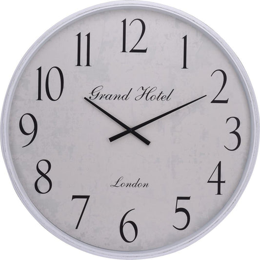 JK Home Ρολόι Τοίχου 'Grand Hotel' Πλαστικό Λευκό/Μαύρο 030922