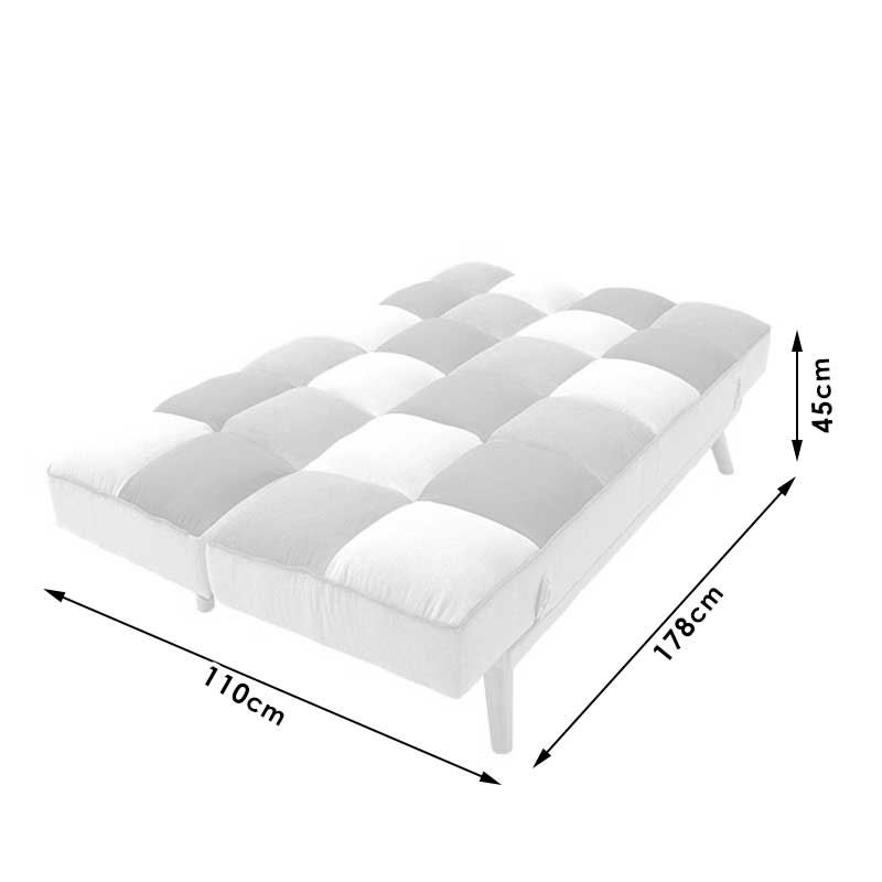 Καναπές Κρεβάτι Τριθέσιος Υφασμάτινος Πολύχρωμος 178x91x86