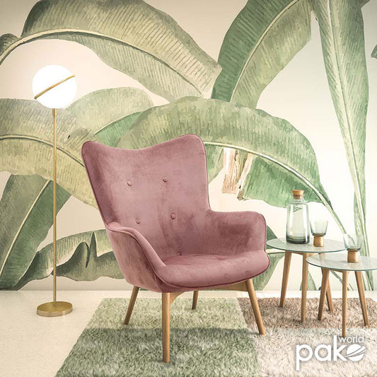 Πολυθρόνα Kido Βελούδο Χρώμα Σάπιο Μήλο