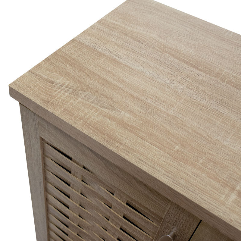 Παπουτσοθήκη 16 Ζευγών Ξύλινη Φυσική/Ανθρακί 116x40x92