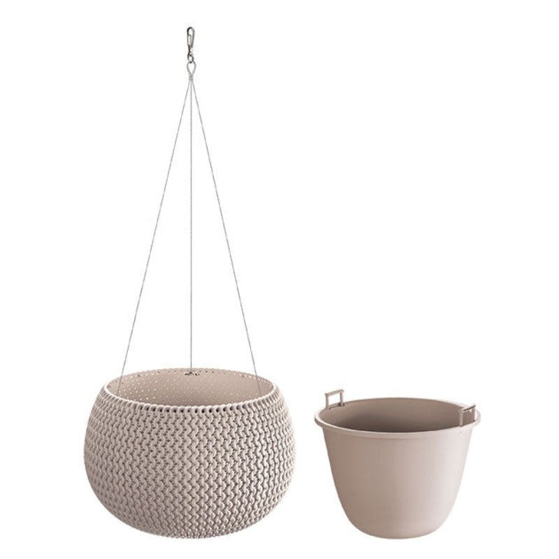 Κασπώ Κρεμαστό Πλαστικό Μόκα 24x24x16