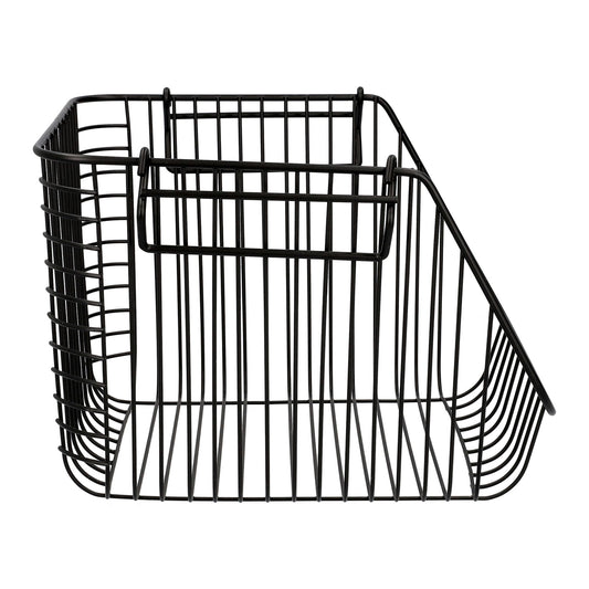 Καλάθι Αποθήκευσης Μεταλλικό Μαύρο 29x27x12