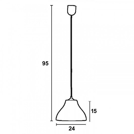 Φωτιστικό Μονόφωτο Γυαλί Λευκό/Ασημί Ε27 Φ24