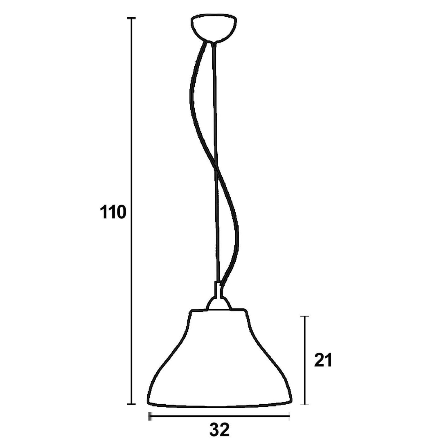 Φωτιστικό Μονόφωτο Γυαλί Λευκό/Ασημί Ε27 Φ32