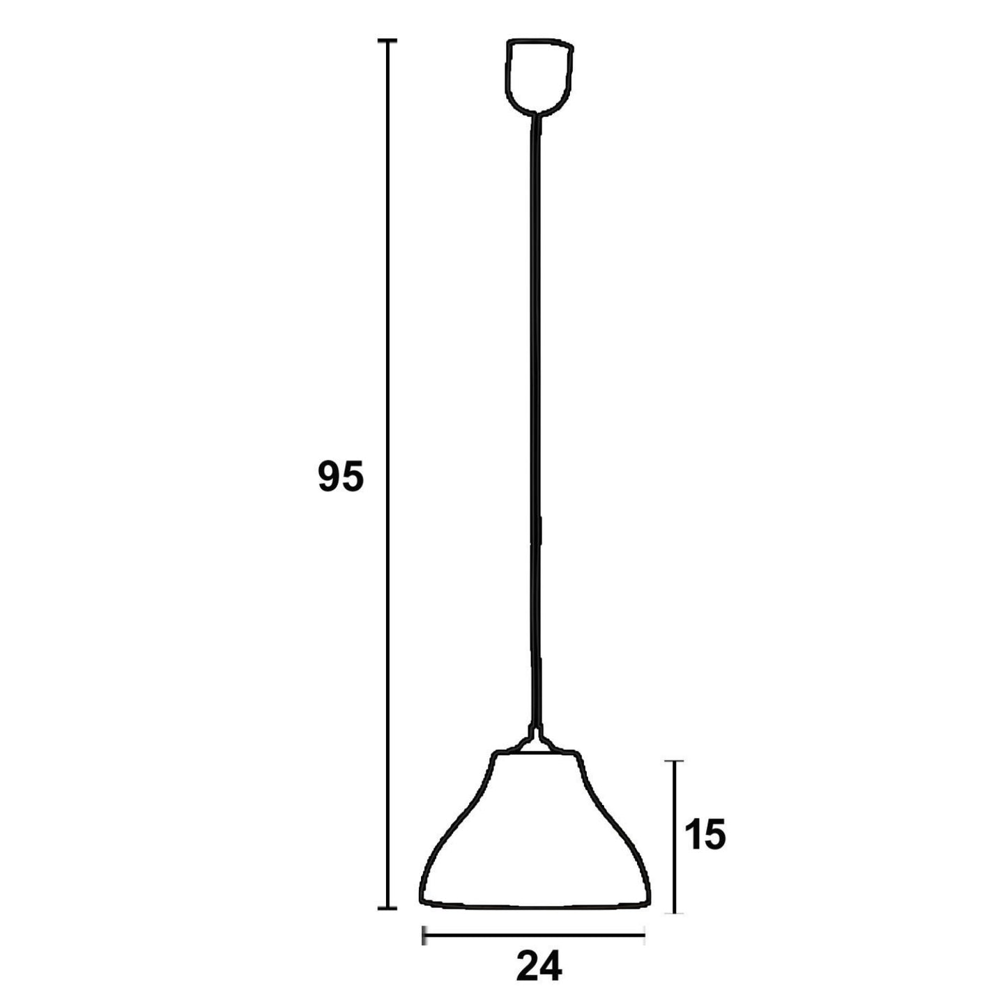 Φωτιστικό Μονόφωτο Γυαλί Καφέ/Μελί Ε27 Φ24