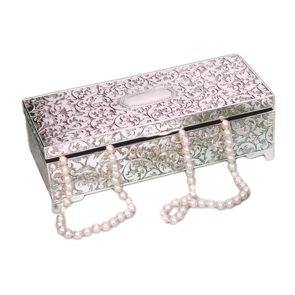 Μπιζουτιέρα Επάργυρη Μεταλλική Ασημί 22x10x9