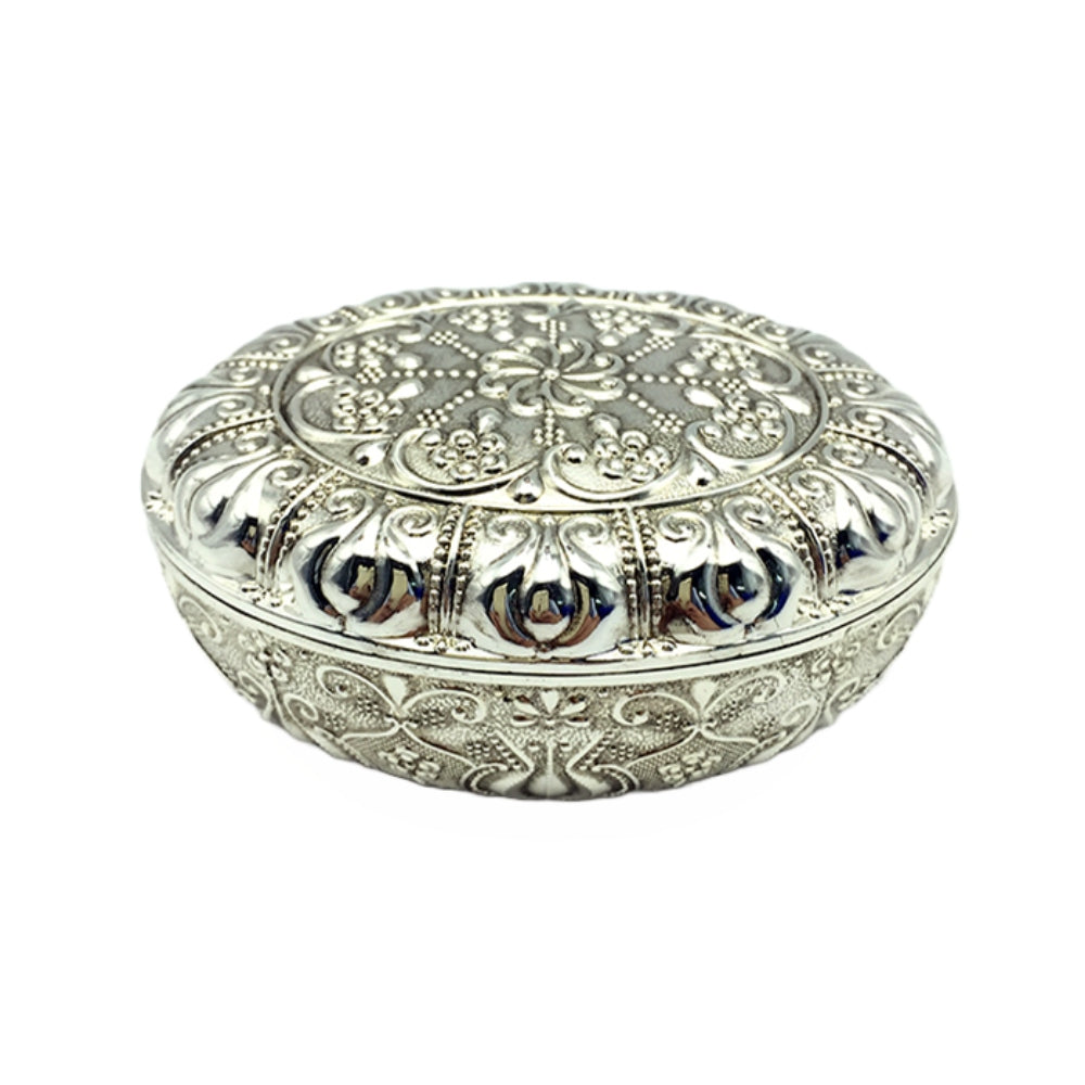 Μπιζουτιέρα Επάργυρη Μεταλλική Ασημί 9x8x4