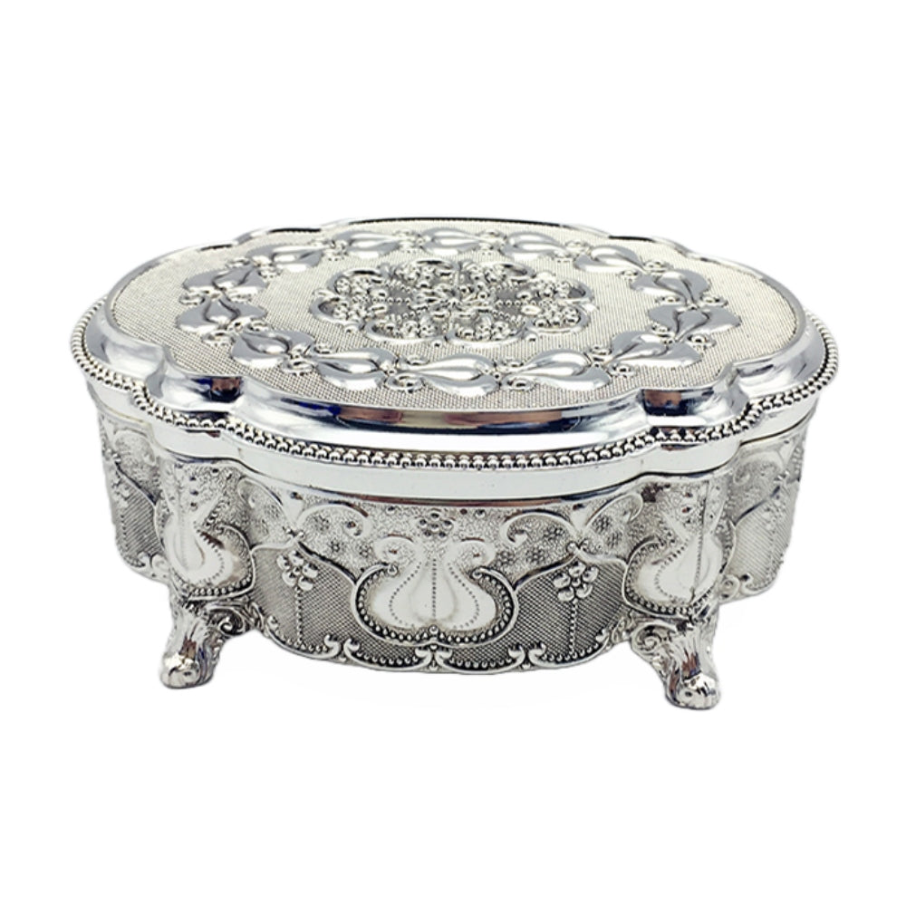 Μπιζουτιέρα Επάργυρη Μεταλλική Ασημί 14x11x6