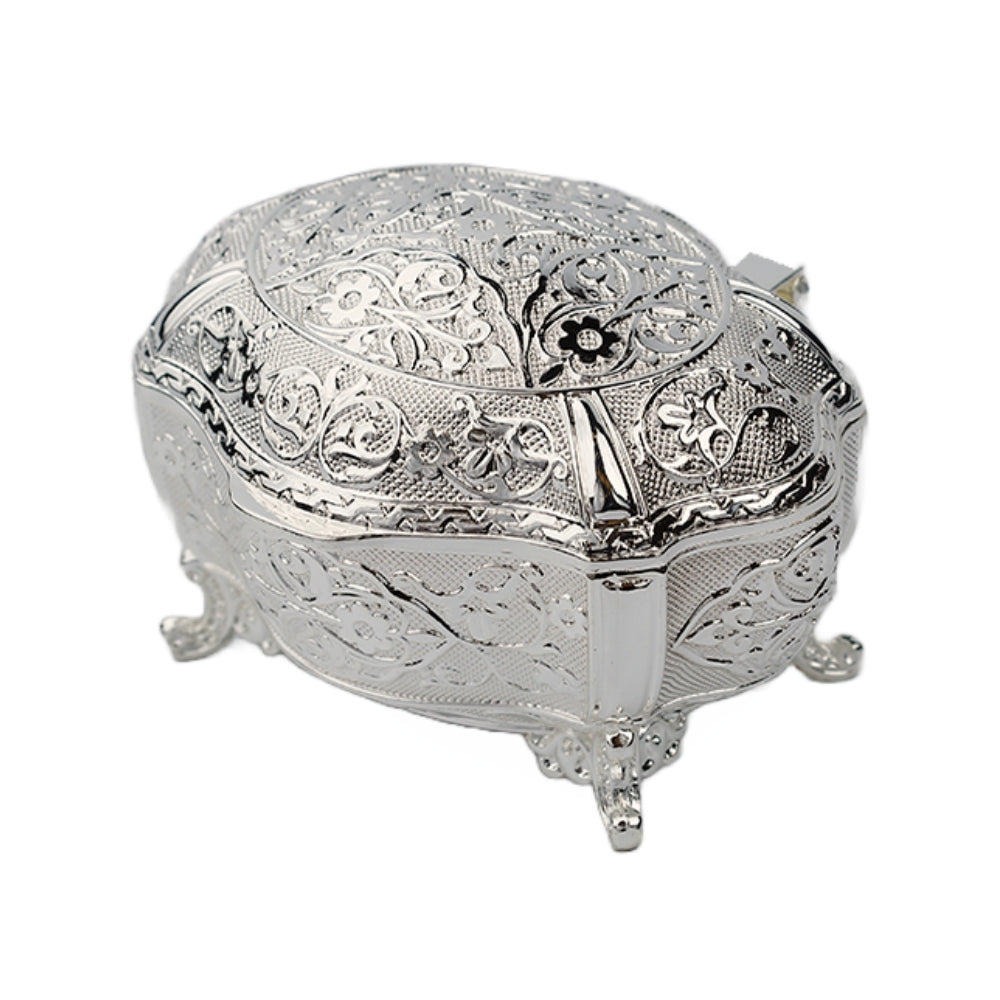 Μπιζουτιέρα Επάργυρη Μεταλλική Ασημί 14x11x10