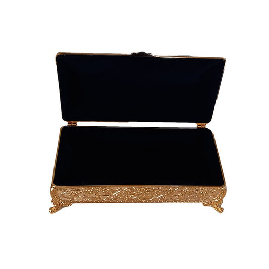 Μπιζουτιέρα Επάργυρη Μεταλλική Χρυσή 20x10x7