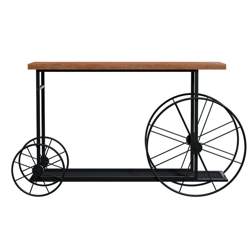 pakoworld Κονσόλα με Ράφι 'Ποδήλατο' Ξύλινη/Μεταλλική Καφέ/Μαύρη 120-000051