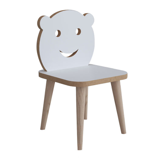 Παιδική Καρέκλα Jerry Λευκό-Φυσικό 30X30X52