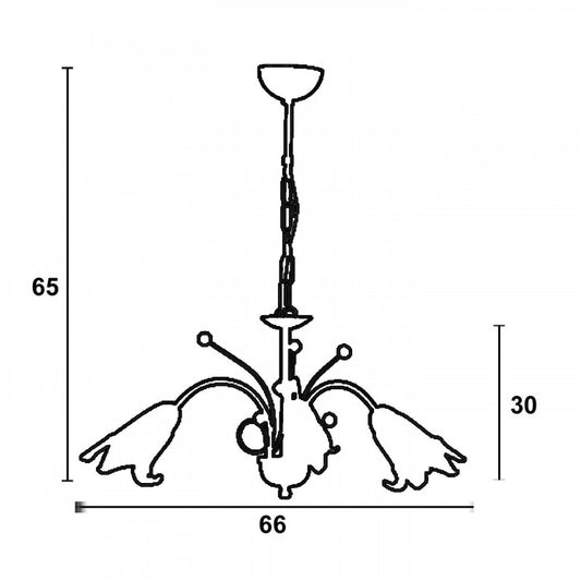 Φωτιστικό Πολύφωτο 3φ Μέταλλο Χρώμιο/Γυαλί Ε14