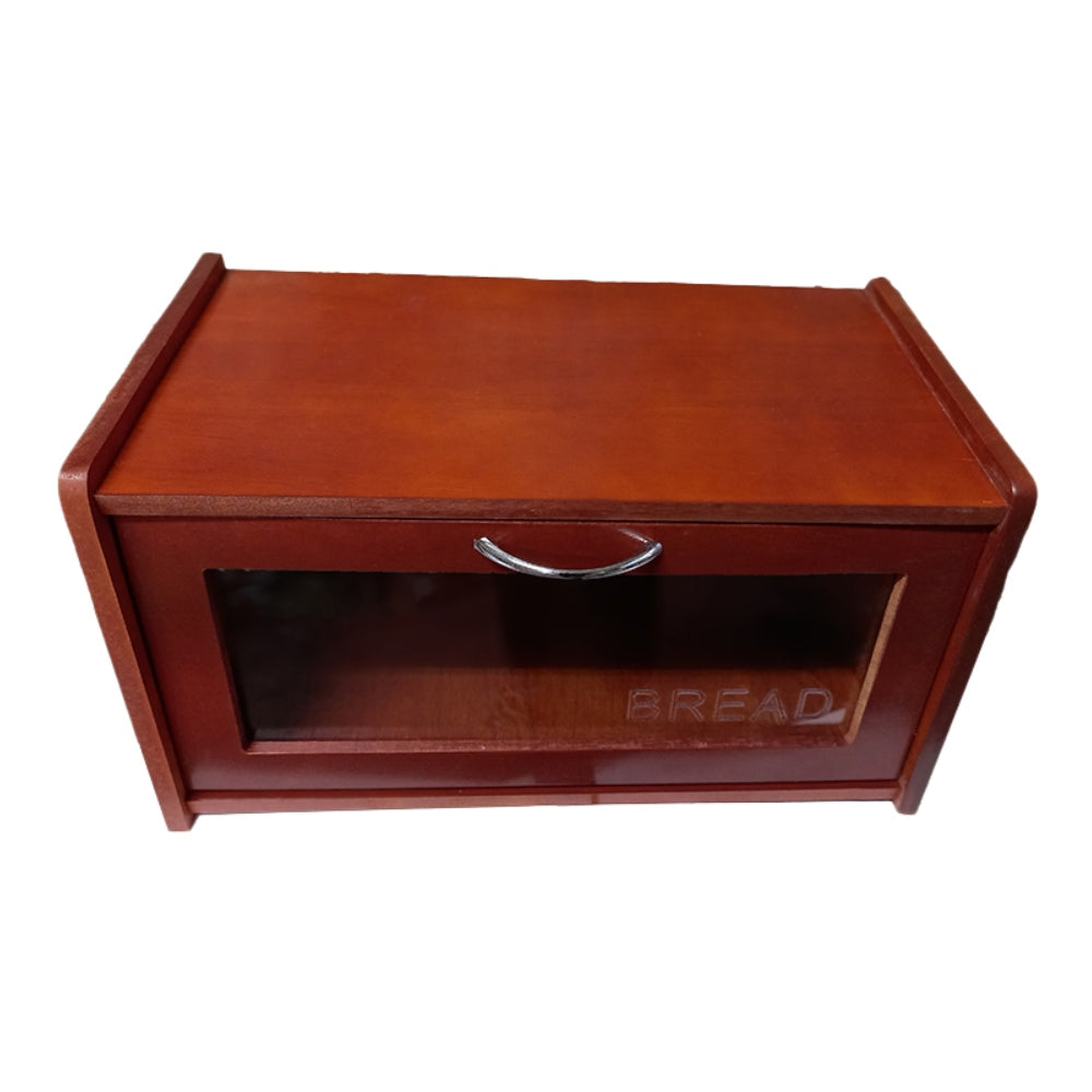 Ψωμιέρα με Ντουλάπι Ξύλινη Καφέ 37x21x17