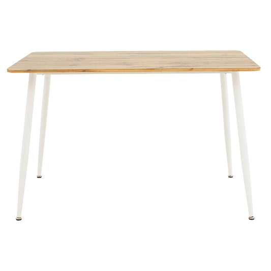 Τραπέζι Ξύλινο/Μεταλλικό Φυσικό/Λευκό 120x80x75