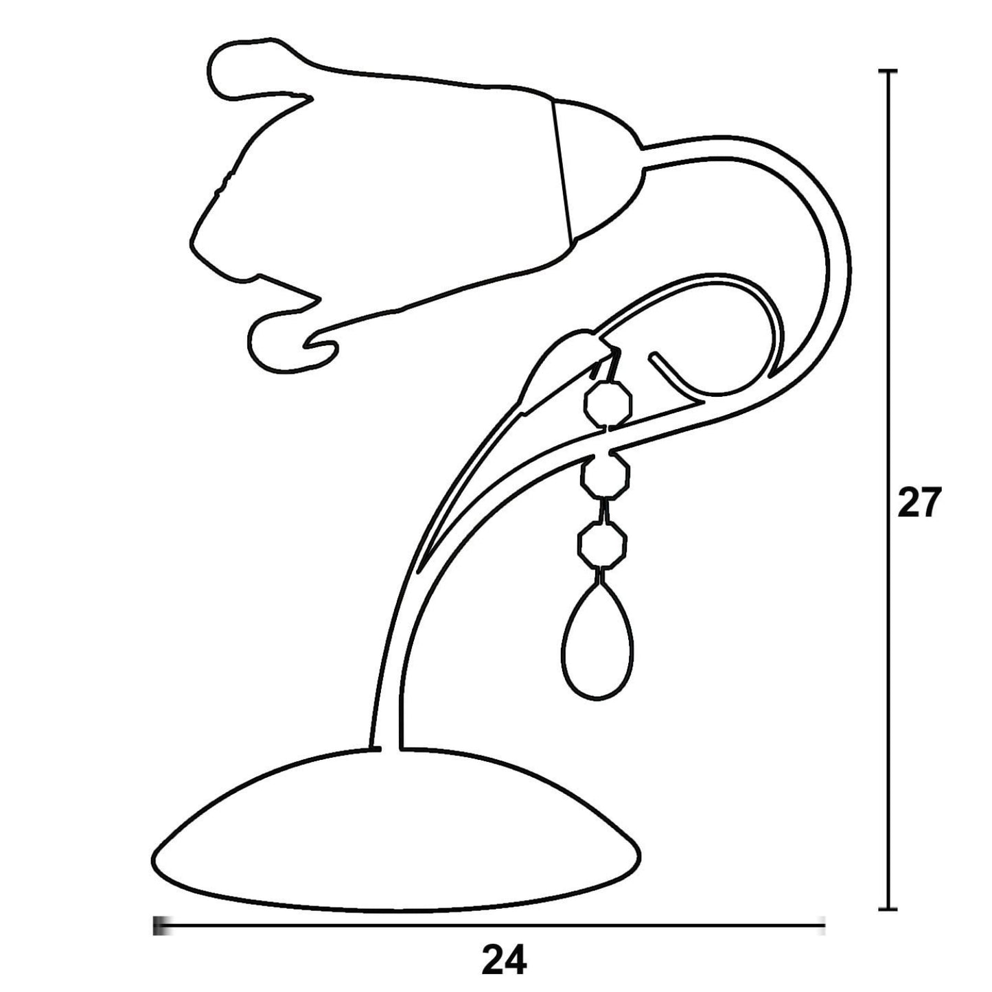 Φωτιστικό Πορτατίφ Μέταλλο Χρώμιο Ε14