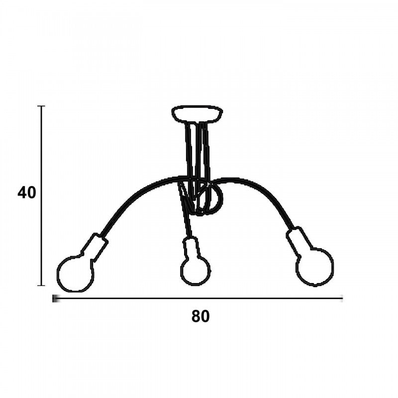 Φωτιστικό Πολύφωτο 3φ Μέταλλο Λευκό Ε27