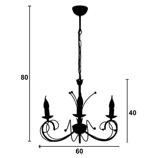 Φωτιστικό Πολύφωτο 3φ Μέταλλο Κρεμ/ Πατίνα Χρυσή Ε14