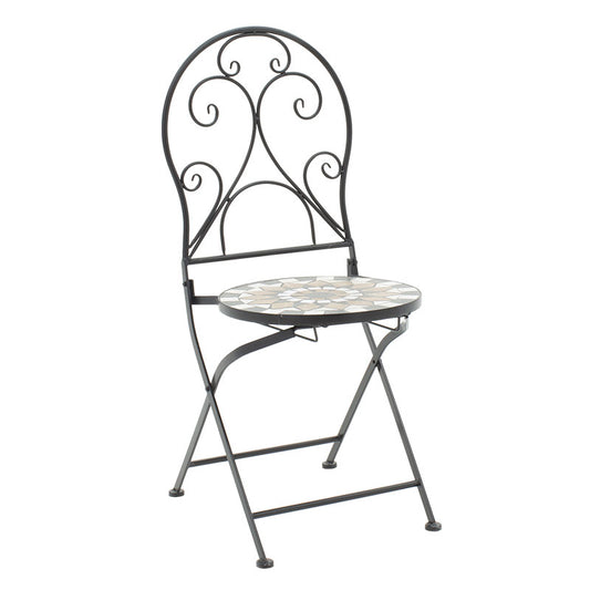 Τραπεζαρία Κήπου Mosaic Σετ 3 Τεμ Μέταλλο Μαύρο