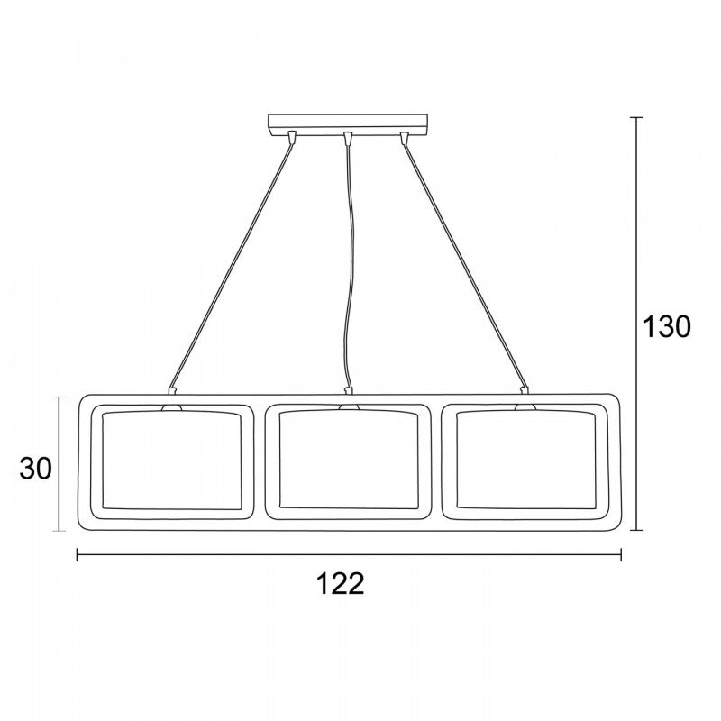 Φωτιστικό Πολύφωτο 3φ Ξύλο/Αμπαζούρ Μπεζ Ε27