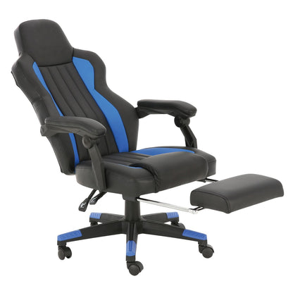 ArteLibre Καρέκλα Γραφείου Gaming Δερματίνης Μαύρη/Μπλε 14240036