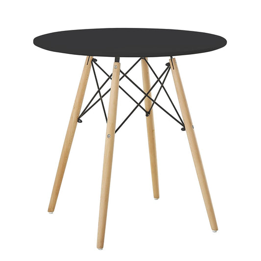 ArteLibre Τραπέζι Στρογγυλό Ξύλινο/Μεταλλικό Μαύρο/Φυσικό 14600021