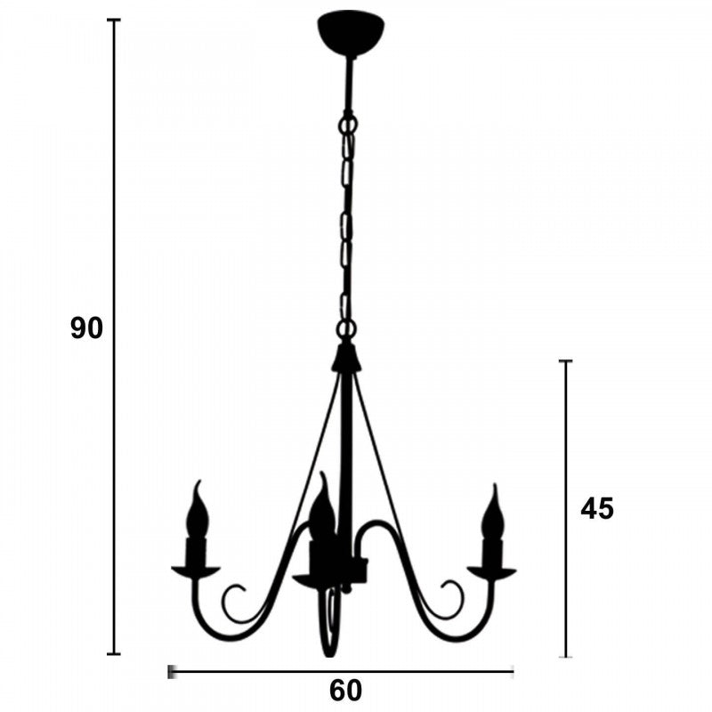 Φωτιστικό Πολύφωτο 3φ Μέταλλο Λευκό Ε14