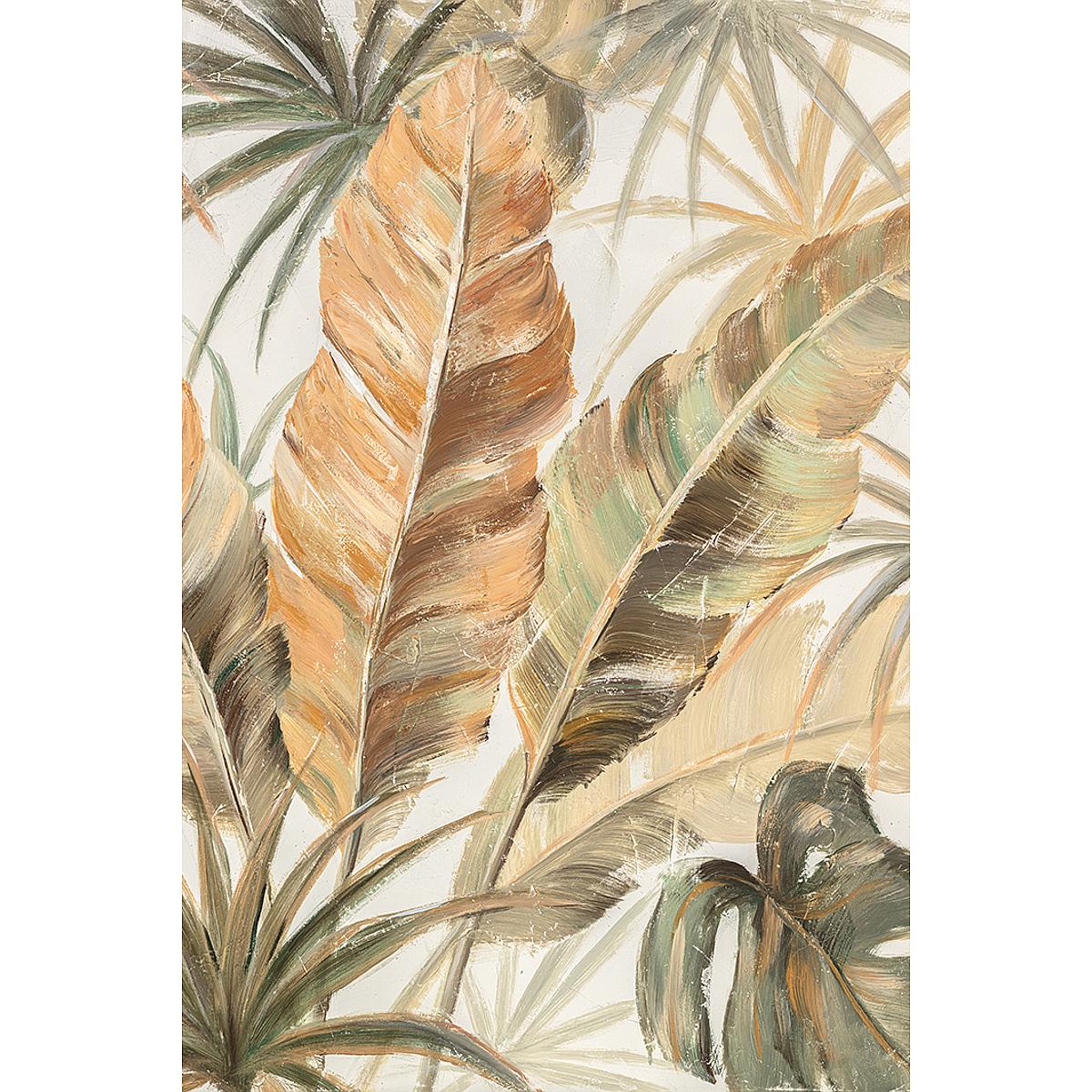 Πίνακας 'Φύλλα' Καμβάς Πολύχρωμος 60x3x90