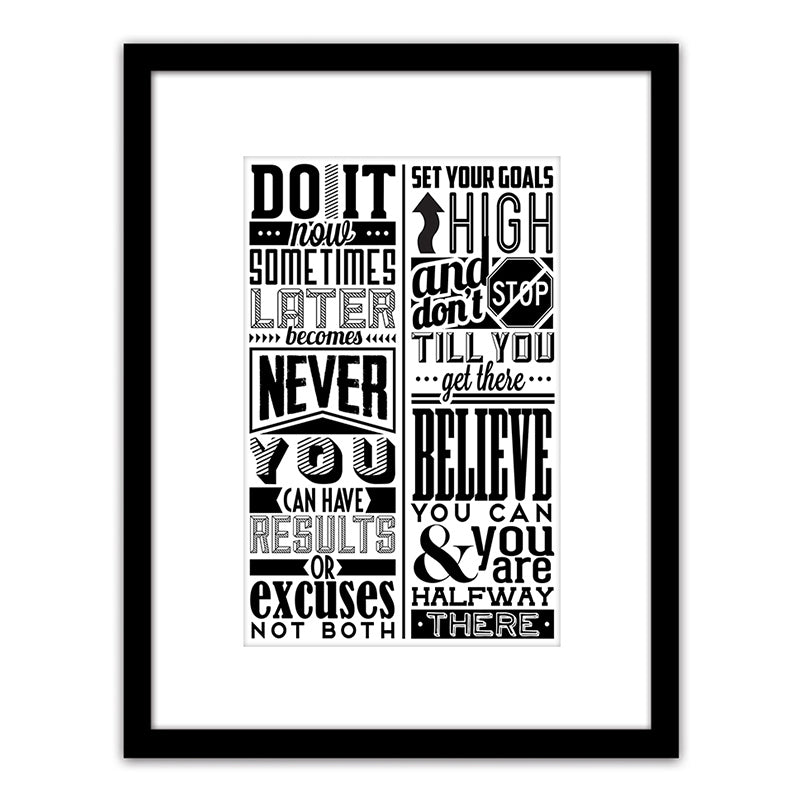 Πίνακας σε Κορνίζα Πλαστικό 'Quote' 35x45x1.8