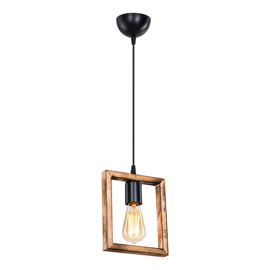 Φωτιστικό Οροφής Μονόφωτο Isolate Ε27 Καρυδί 18.5x3X66