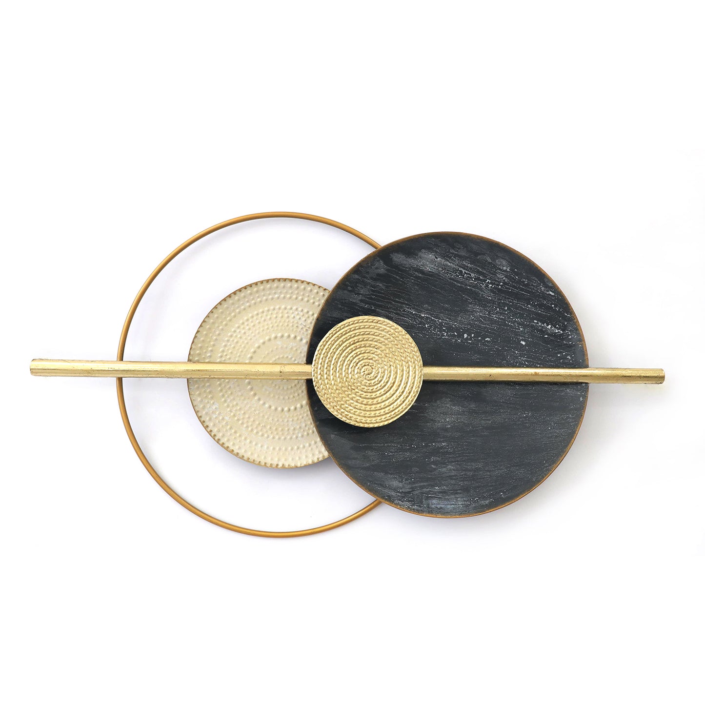 Διακοσμητικό Τοίχου Μεταλλικό Χρυσό/Μαύρο 106x9x57