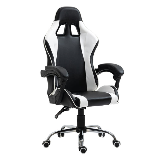 Καρέκλα Γραφείου Gaming BRAY Λευκό/Μαύρο PVC 67x50x120-127