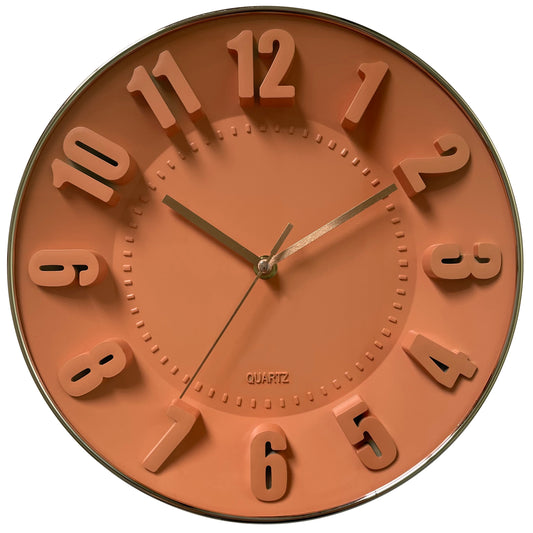 Ρολόι Τοίχου Κεραμιδί Πλαστικό Φ28.5x4.5