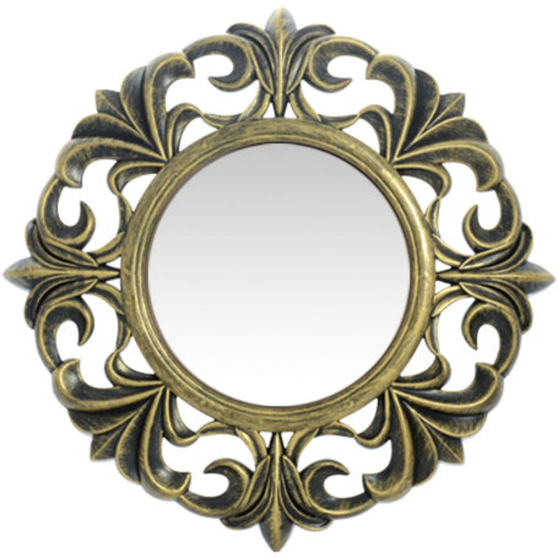 Καθρέπτης Τοίχου Πλαστικός Αντικέ Χρυσός 41x4x41