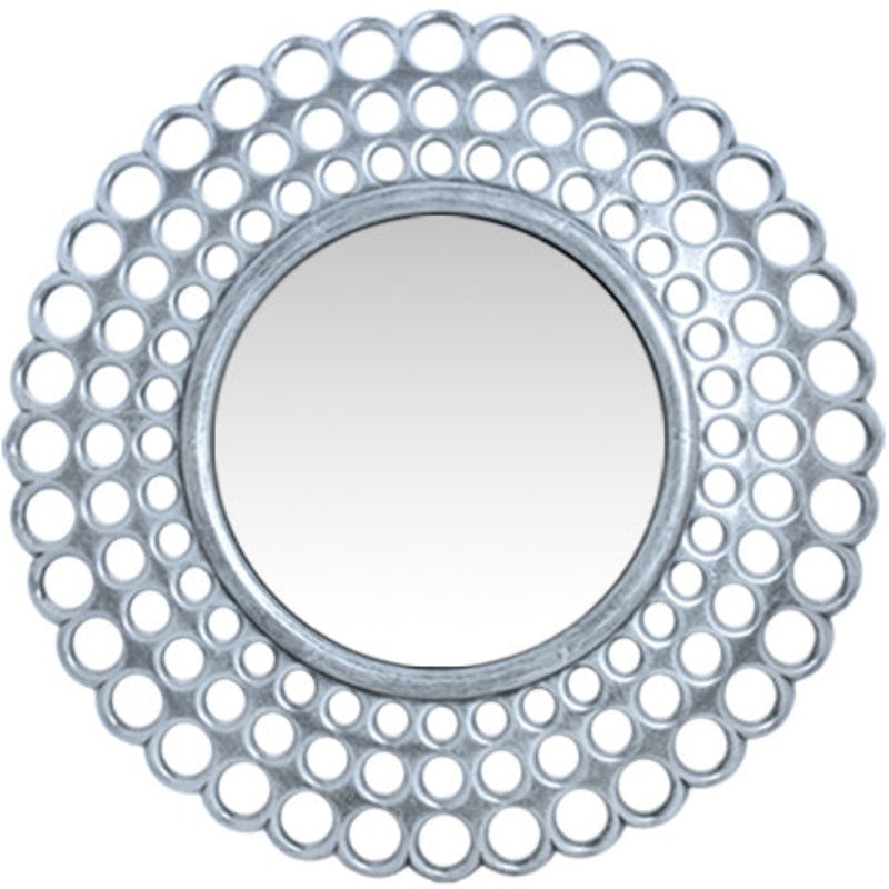 Καθρέπτης Τοίχου Πλαστικός Αντικέ Ασημί 46x5x46