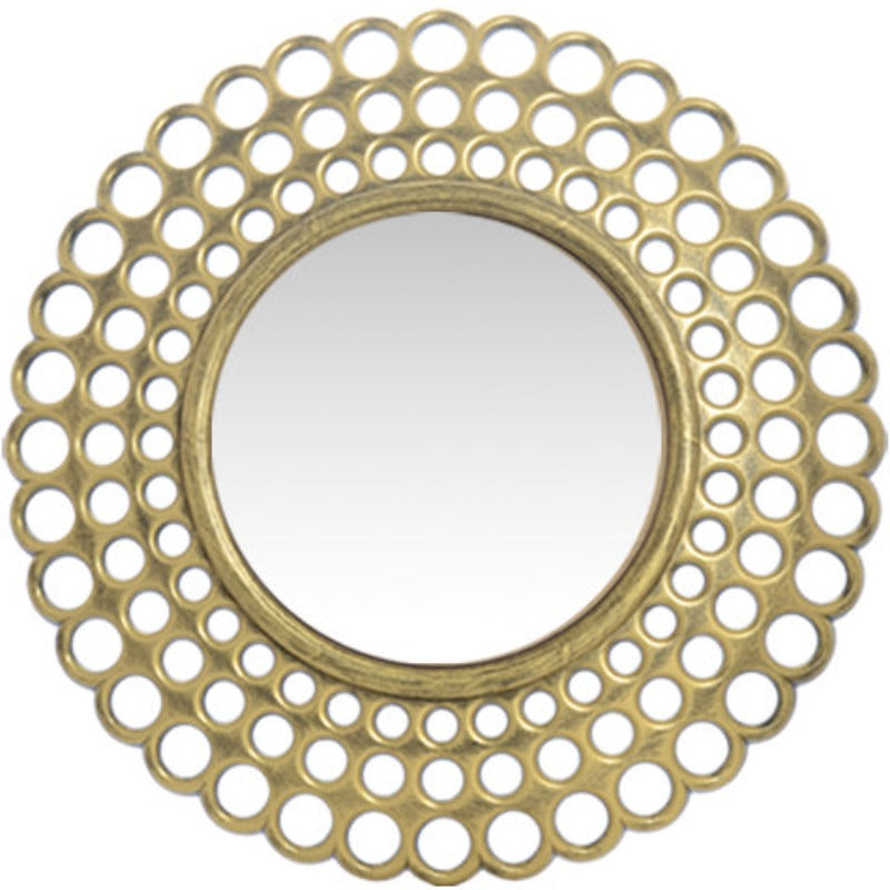 Καθρέπτης Τοίχου Πλαστικός Αντικέ Χρυσός 46x5x46