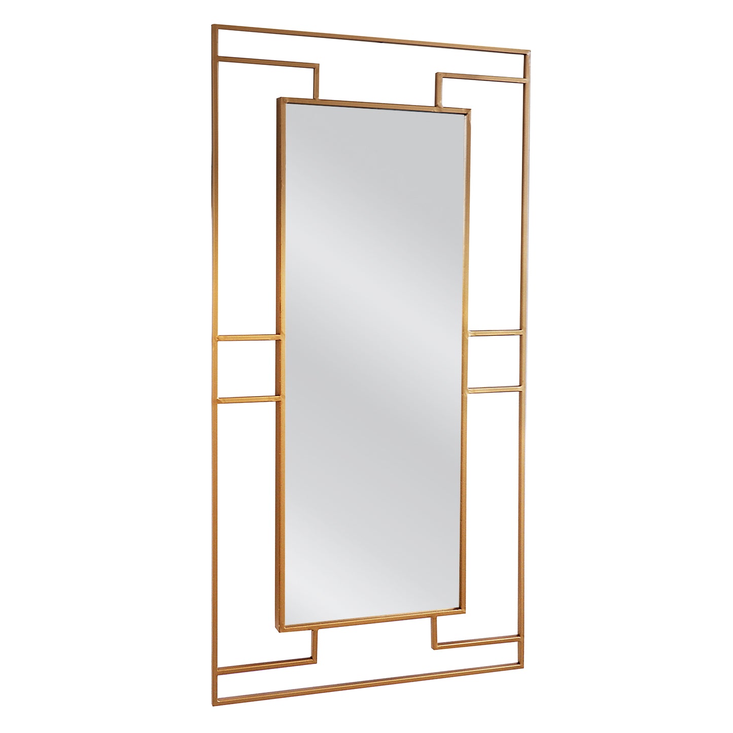 Καθρέπτης Τοίχου Μεταλλικός Χρυσός 60x2x120