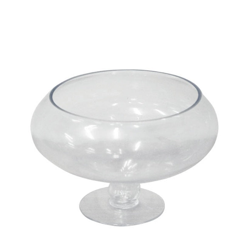 Μπωλ με Πόδι Γυάλινο Διάφανο 20x20x18
