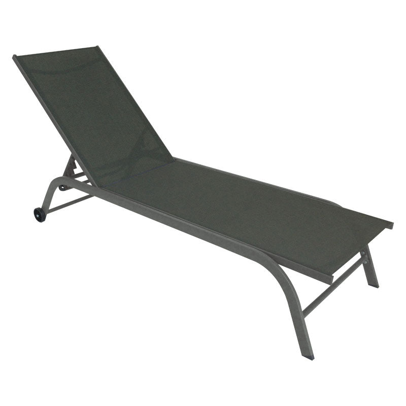 Ξαπλώστρα Αλουμινένια/Υφασμάτινη Ανθρακί 190x56x89