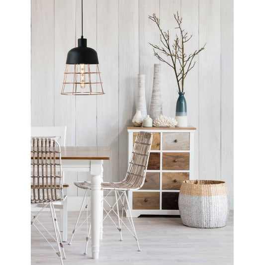 Φωτιστικό Μονόφωτο Μέταλλο Μαύρο/Χαλκός Ε27 Φ26