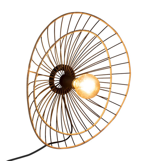 Φωτιστικό Τοίχου-Απλίκα Alara E27 40W Χρυσό-Μαύρο Φ45x11